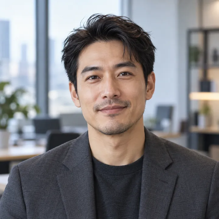 穿灰蓝西装的原创职业男性方形商务头像